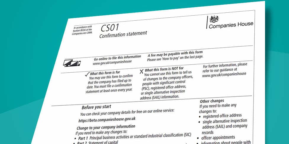 Confirmation statement companies house