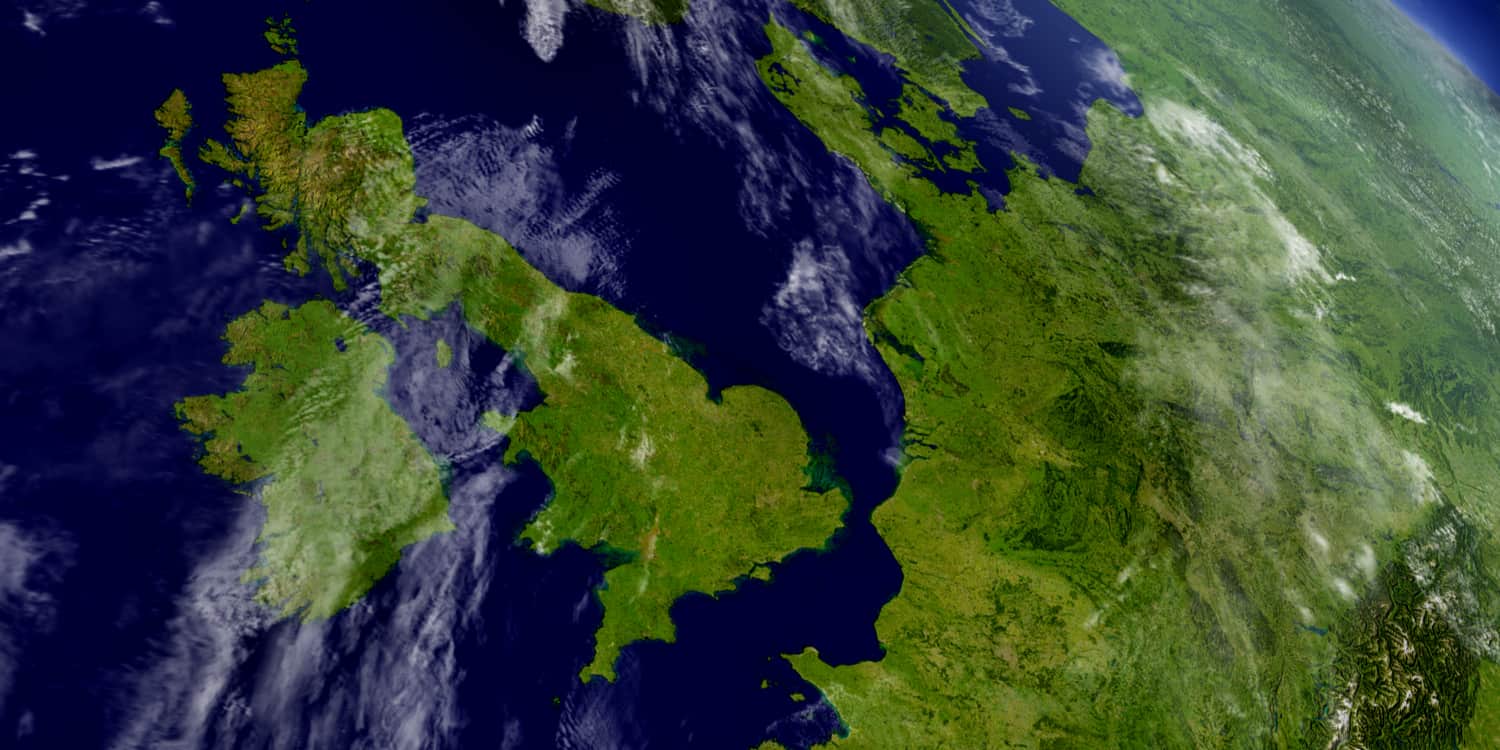 Photo of United Kingdom from space