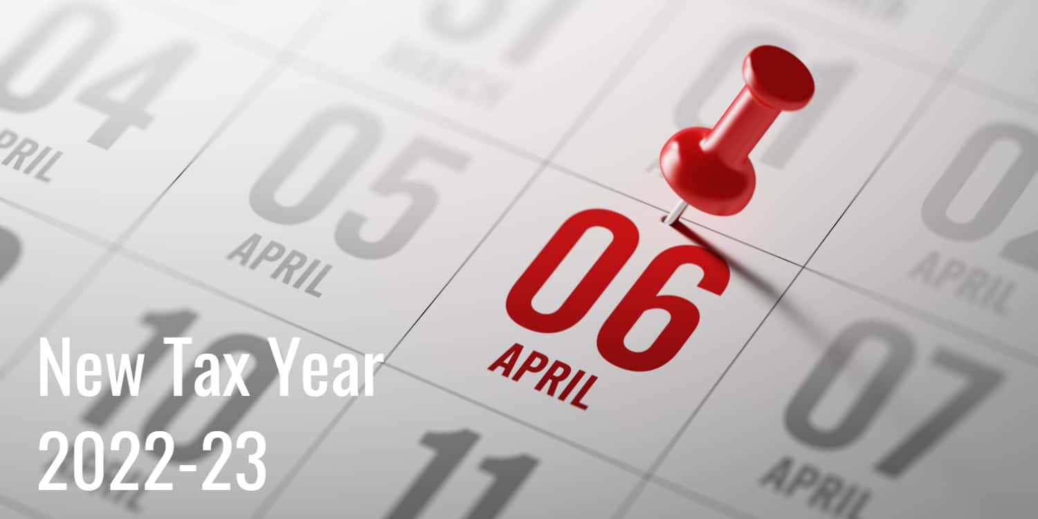 April 06 written on a calendar with red pin - reminder of start of new tax year.
