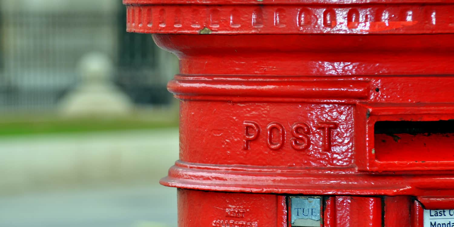 Photo of Royal Mail red post box