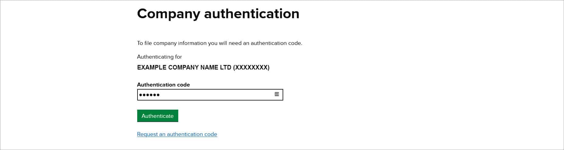 Company authentication