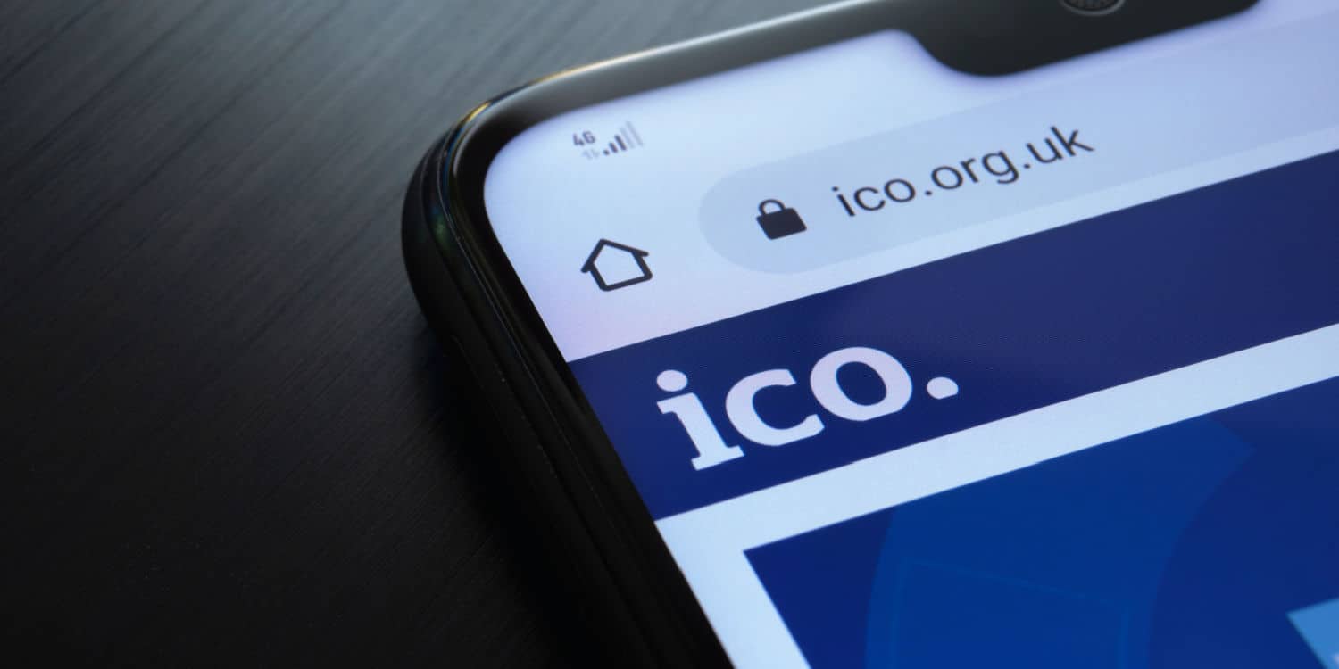 The Information Commissioner's Office ICO website dsiplayed on a smartphone.