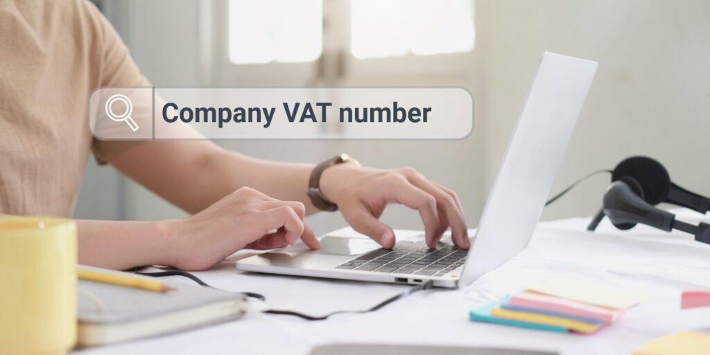 Person searching for a Company VAT number