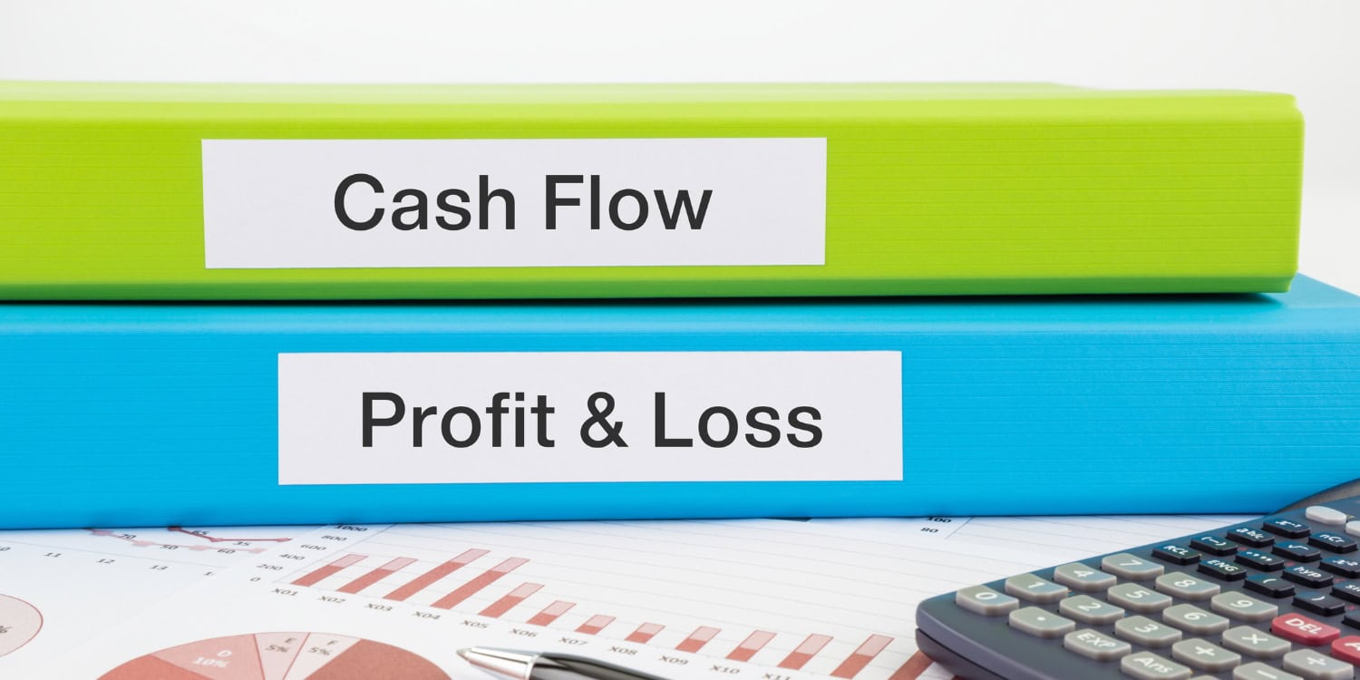 Folders with the label Cash flow and Profit and loss.
