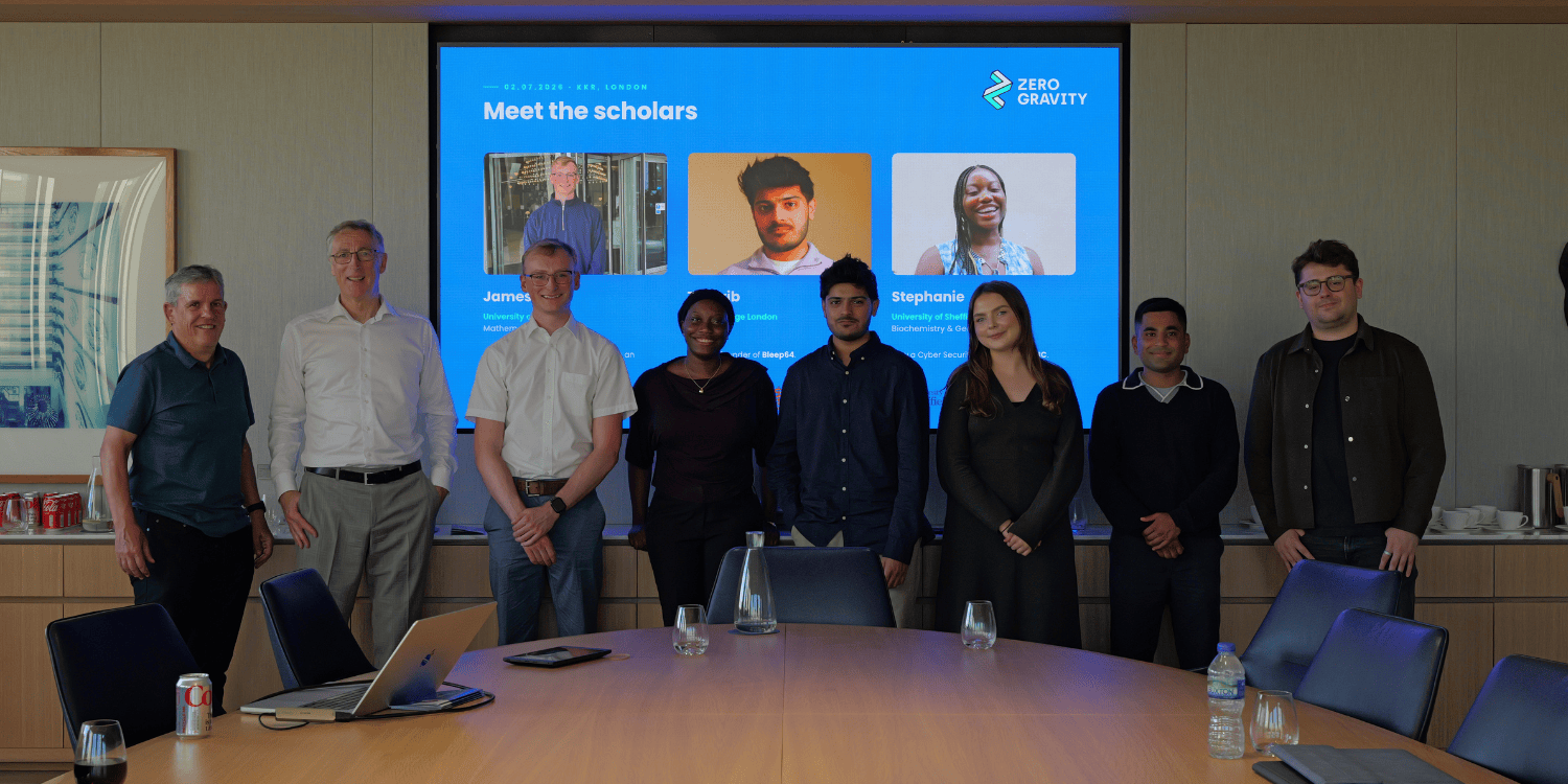 Scholars and facilitators standing together after the Zero Gravity roundtable